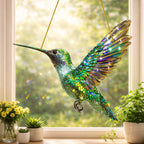 Bird Window Suncatcher Acrylic Hanging Wall Art Ornament with Chain for Kitchen | Bedroom | Porch and Garden