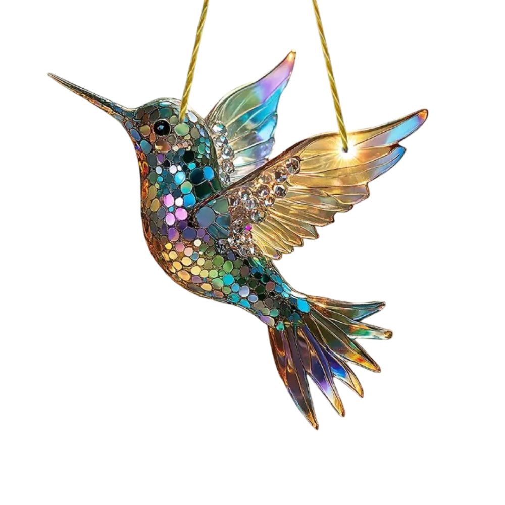 Bird Window Suncatcher Acrylic Hanging Wall Art Ornament with Chain for Kitchen | Bedroom | Porch and Garden