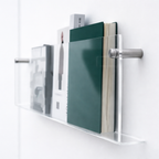 Acrylic Floating Wall Shelf Magazine Display Rack Storage Organiser with Screw or Adhesive Mounting | for Living Room | Bedroom and Office