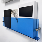 Acrylic Floating Wall Shelf Magazine Display Rack Storage Organiser with Screw or Adhesive Mounting | for Living Room | Bedroom and Office