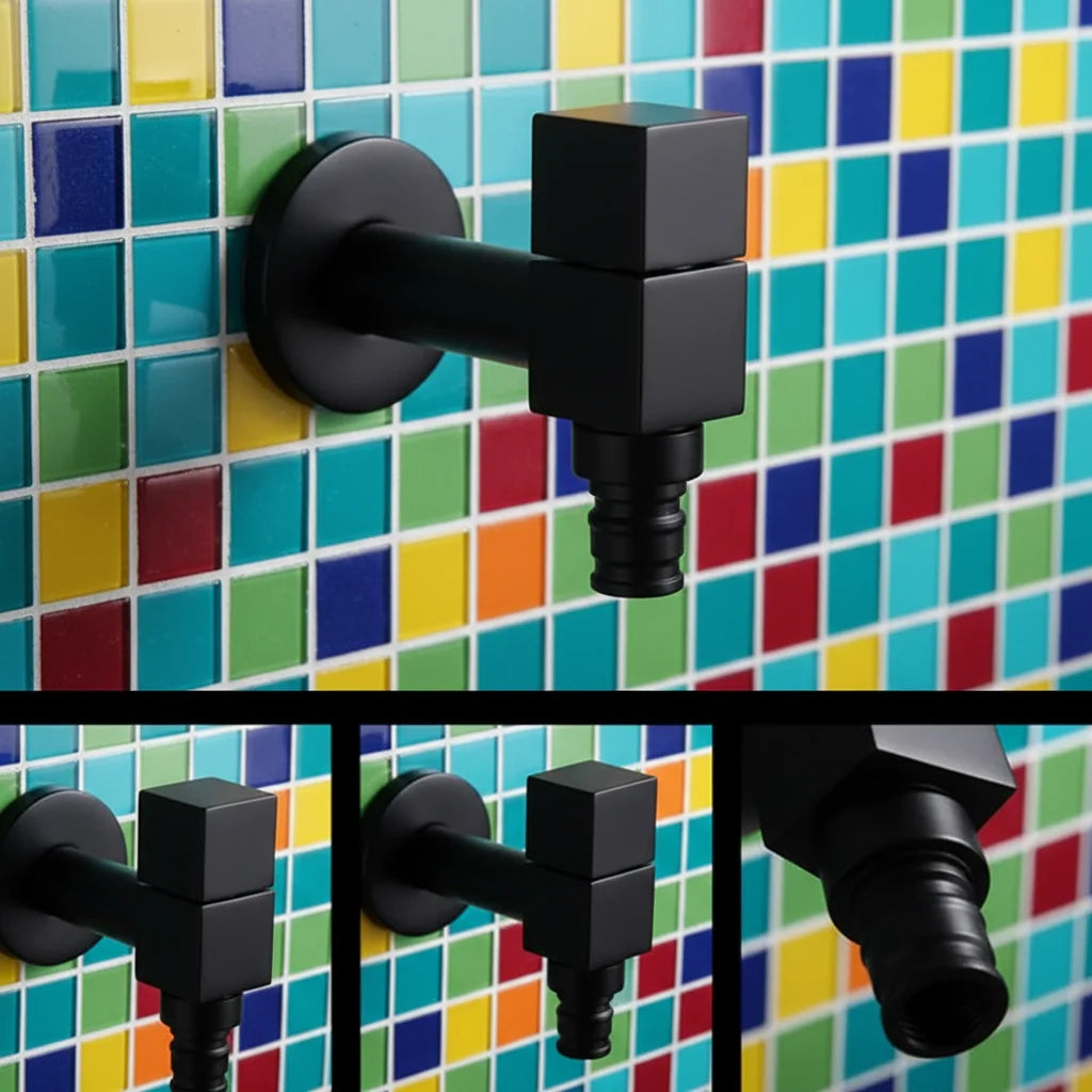 Wall Mounted Brass Tap Matte Finish Outdoor Garden and Washing Machine Water Tap for Kitchen | Bathroom and Balcony
