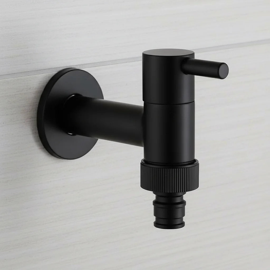 Wall Mounted Brass Tap Matte Finish Outdoor Garden and Washing Machine Water Tap for Kitchen | Bathroom and Balcony