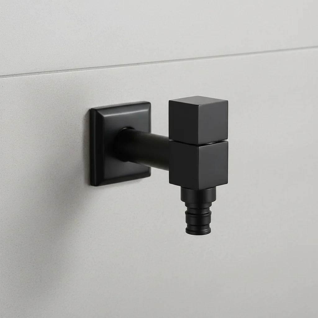 Wall Mounted Brass Tap Matte Finish Outdoor Garden and Washing Machine Water Tap for Kitchen | Bathroom and Balcony