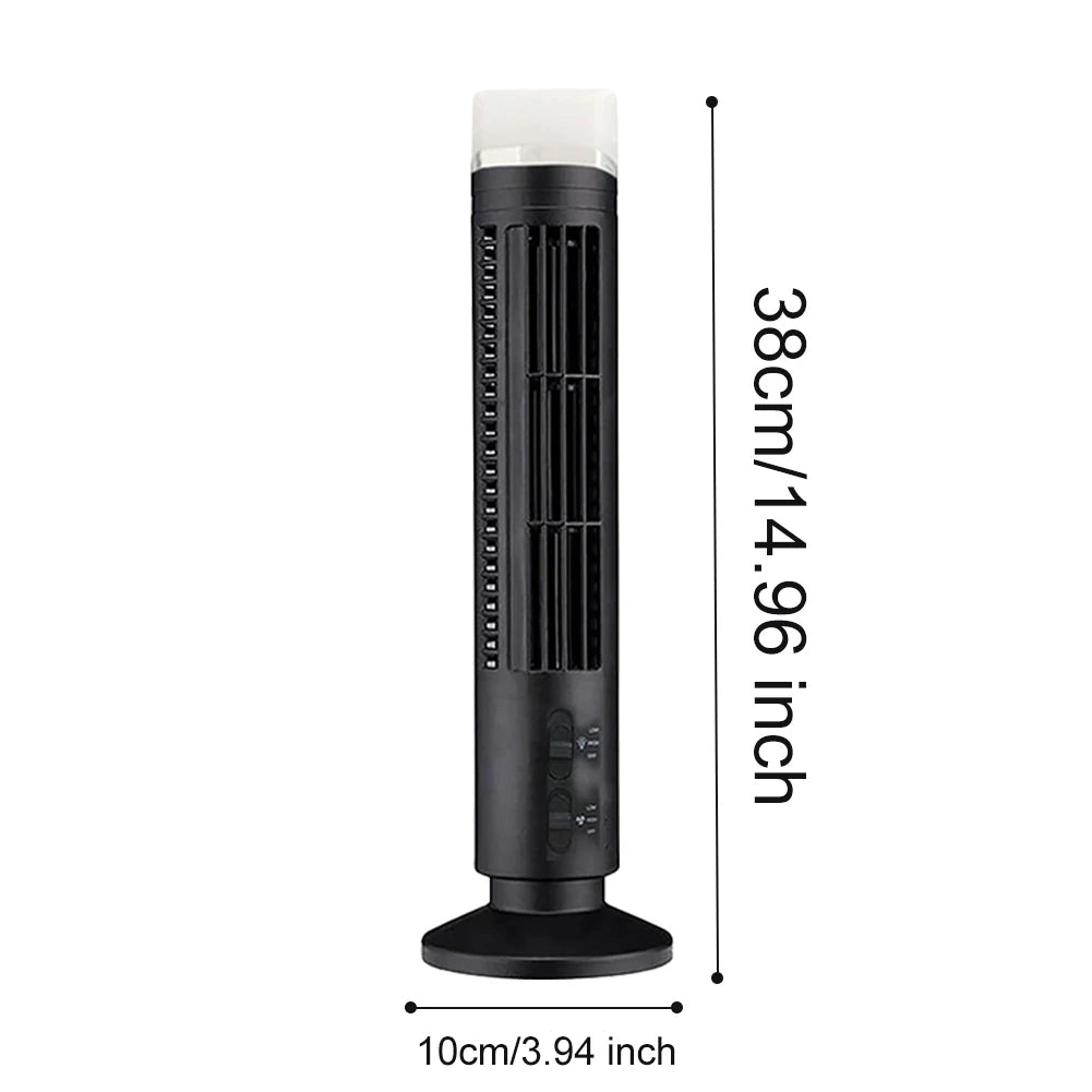 Electric Bladeless Mini Tower Cooling Desktop Fan | USB Powered