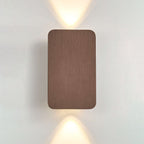 Nordic Minimalist Aluminium Rectangular Flat Panel LED Wall Sconce Twin Light Hardwired Wall Light for Hallway | Bedroom and Living Room