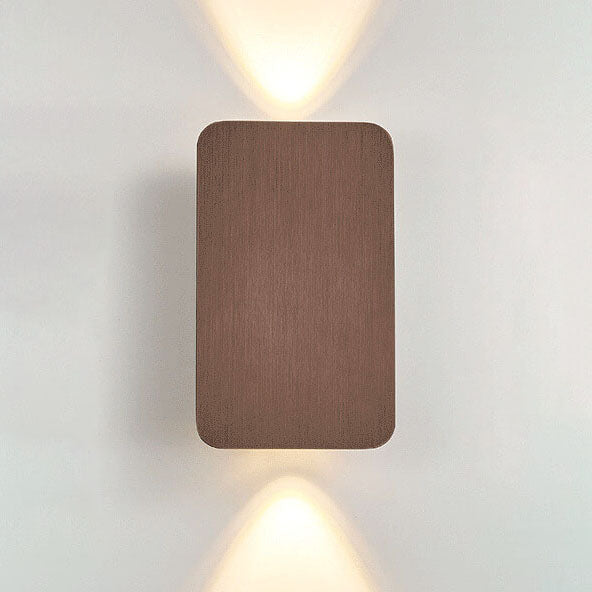 Nordic Minimalist Aluminium Rectangular Flat Panel LED Wall Sconce Twin Light Hardwired Wall Light for Hallway | Bedroom and Living Room