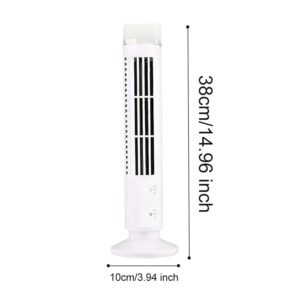 Electric Bladeless Mini Tower Cooling Desktop Fan | USB Powered