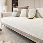 Non-Slip Sofa Cover Linen-Look Knitted Couch Protector Machine Washable Pet-Friendly for Armchair | Sofa and Sectional