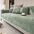 Non-Slip Sofa Cover Linen-Look Knitted Couch Protector Machine Washable Pet-Friendly for Armchair | Sofa and Sectional