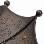 Hanging Umbrella Bird Feeder and Bath Antique Bronze Coated Iron Vintage Garden Ornament with Hook for Trees | Patio and Balcony