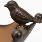 Hanging Umbrella Bird Feeder and Bath Antique Bronze Coated Iron Vintage Garden Ornament with Hook for Trees | Patio and Balcony
