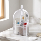 Self-Standing Travel Toiletry Bag Water-Resistant EVA Pouch with Elastic Dividers for Toothbrush | Toothpaste and Razor
