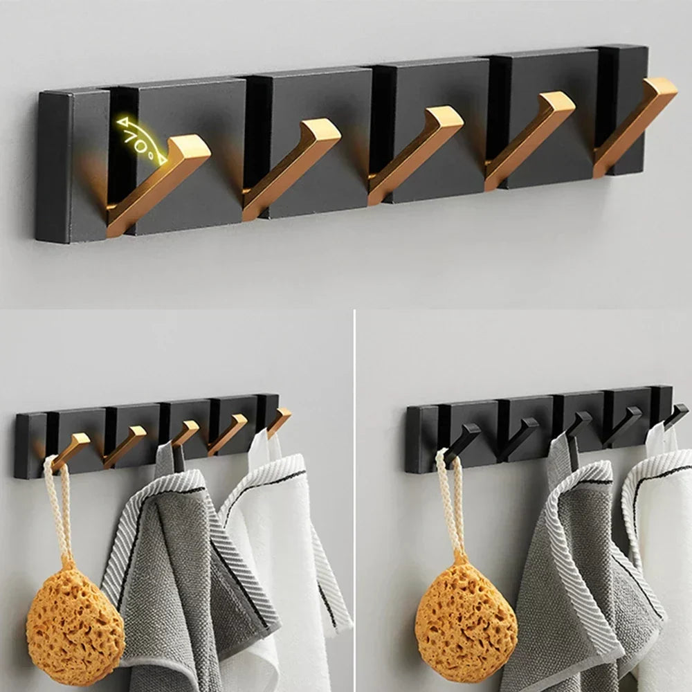 Foldable Wall Hook Stainless Steel Coat Hook Rack Wall Mounted Space Saving for Hallway | Bathroom and Bedroom