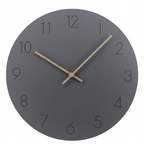 Silent Wall Clock Nordic Minimalist Non-Ticking MDF Clock with Walnut Wood Hands for Living Room | Bedroom | Kitchen and Office