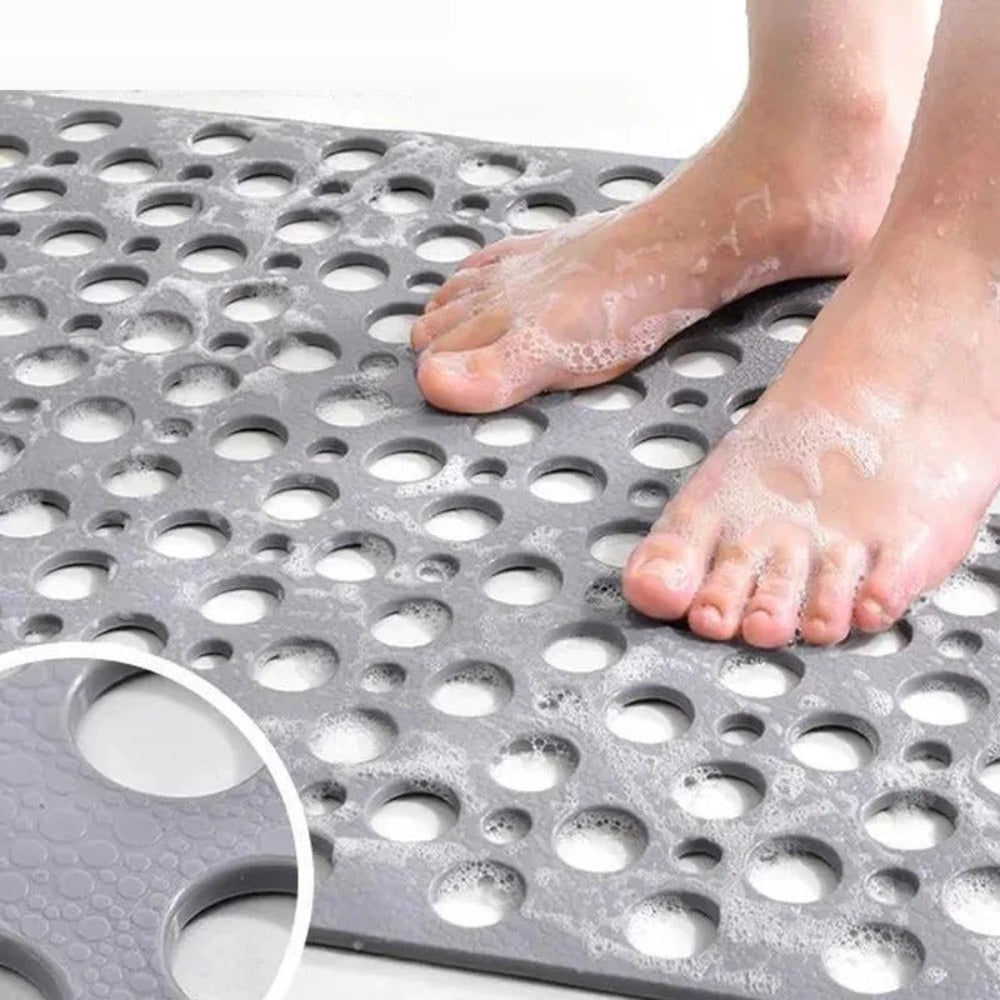 Non-Slip Shower Mat Antibacterial PVC Bath Mat Quick Drying for Bathtub | Shower and Wet Room Floor