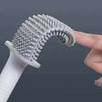 Silicone Toilet Brush with Holder Flexible Antibacterial Quick Drying Rust-Free Bathroom Cleaning Brush Set
