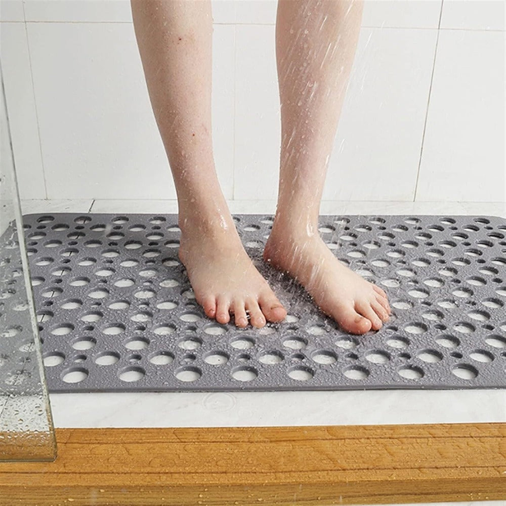 Non-Slip Shower Mat Antibacterial PVC Bath Mat Quick Drying for Bathtub | Shower and Wet Room Floor