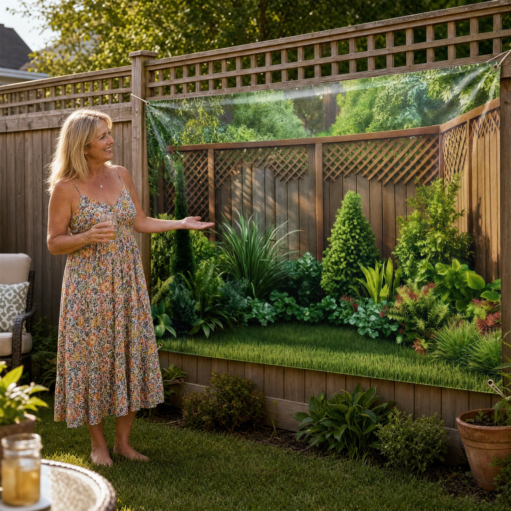 Garden Backdrop Banner Printed Greenery Scene Weather-Resistant Outdoor Wall Hanging with Reinforced Corners for Fence | Pergola and Patio