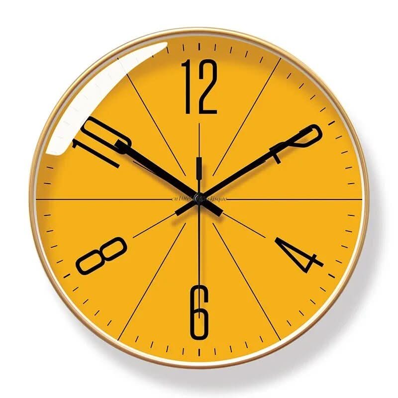 Wall Clock Silent Quartz Nordic Minimalist Round Clock Non-Ticking for Living Room | Bedroom Kitchen and Office