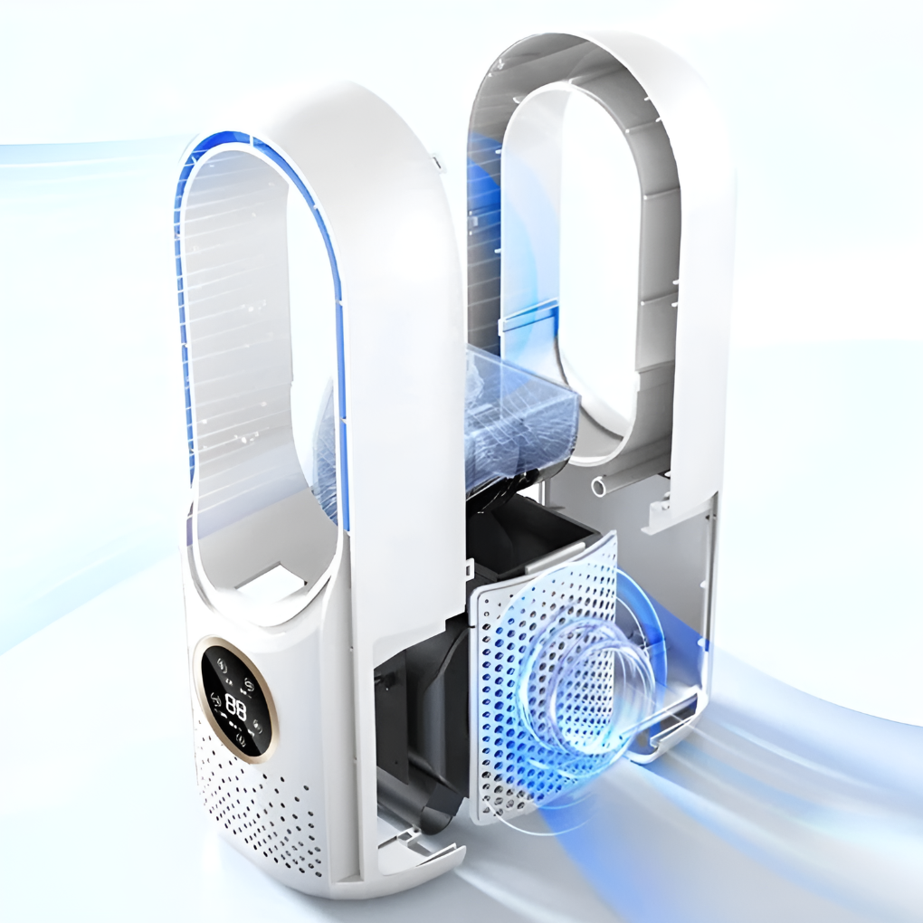 Portable Bladeless Desktop Air Cooler With Humidifier