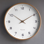 Scandinavian Wooden Wall Clock Silent Sweep Solid Wood Minimalist Clock Battery Operated for Living Room | Bedroom and Office