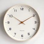 Scandinavian Wooden Wall Clock Silent Sweep Solid Wood Minimalist Clock Battery Operated for Living Room | Bedroom and Office