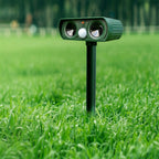 Solar Powered Ultrasonic Pest Repeller Outdoor Animal Deterrent with Motion Sensor and LED Light | for Garden | Lawn | Patio and Yard