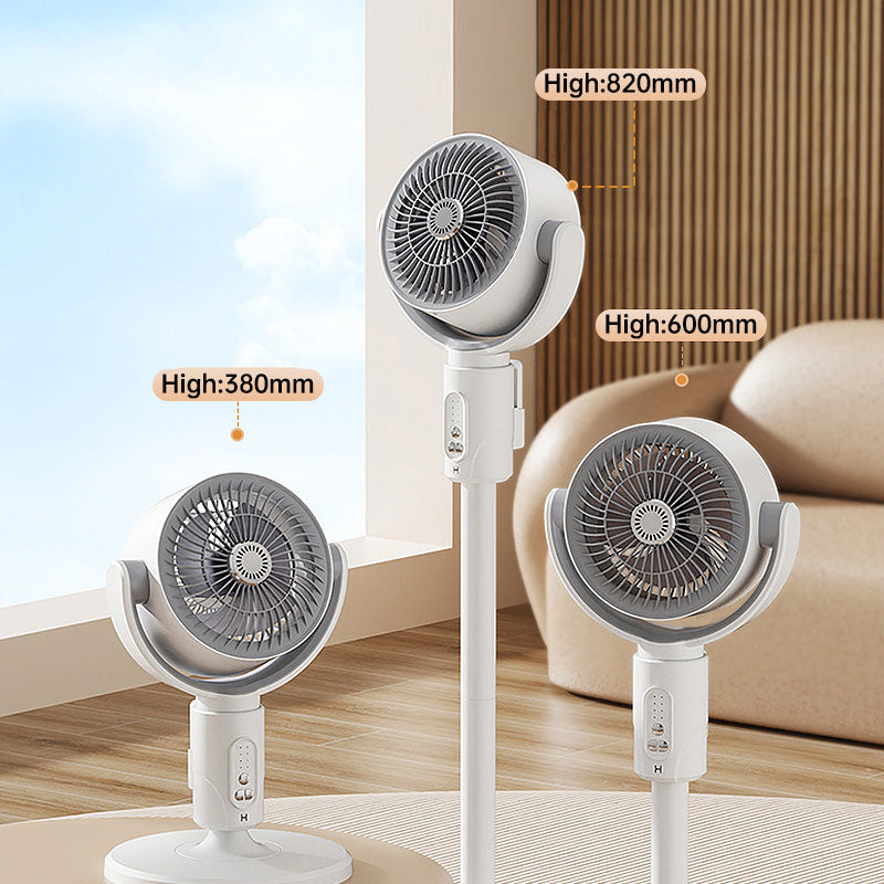 Pedestal Fan Quiet Oscillating Standing Fan USB Powered with Remote Control Timer and Adjustable Height for Bedroom | Office and Desk