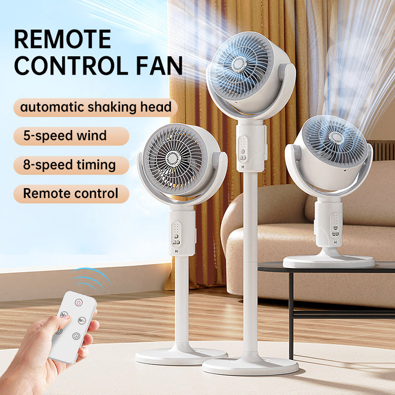 Pedestal Fan Quiet Oscillating Standing Fan USB Powered with Remote Control Timer and Adjustable Height for Bedroom | Office and Desk