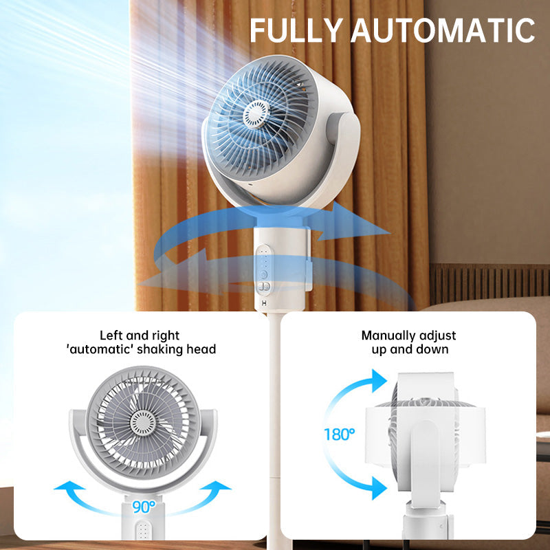 Pedestal Fan Quiet Oscillating Standing Fan USB Powered with Remote Control Timer and Adjustable Height for Bedroom | Office and Desk