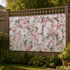 Garden Backdrop Banner Printed Greenery Scene Weather-Resistant Outdoor Wall Hanging with Reinforced Corners for Fence | Pergola and Patio