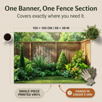 Garden Backdrop Banner Printed Greenery Scene Weather-Resistant Outdoor Wall Hanging with Reinforced Corners for Fence | Pergola and Patio