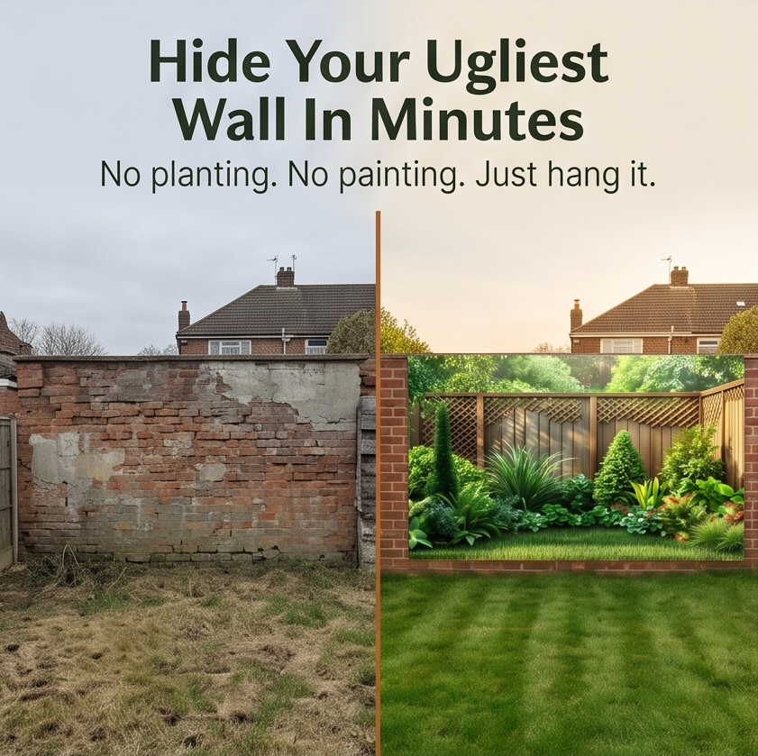 Garden Backdrop Banner Printed Greenery Scene Weather-Resistant Outdoor Wall Hanging with Reinforced Corners for Fence | Pergola and Patio