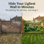 Garden Backdrop Banner Printed Greenery Scene Weather-Resistant Outdoor Wall Hanging with Reinforced Corners for Fence | Pergola and Patio