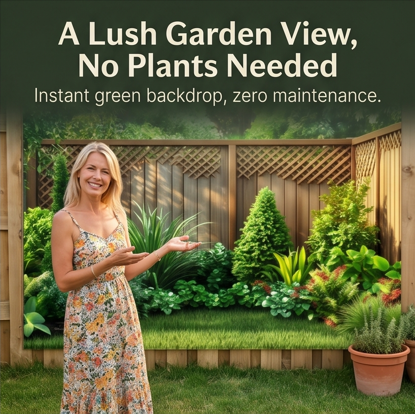 Garden Backdrop Banner Printed Greenery Scene Weather-Resistant Outdoor Wall Hanging with Reinforced Corners for Fence | Pergola and Patio