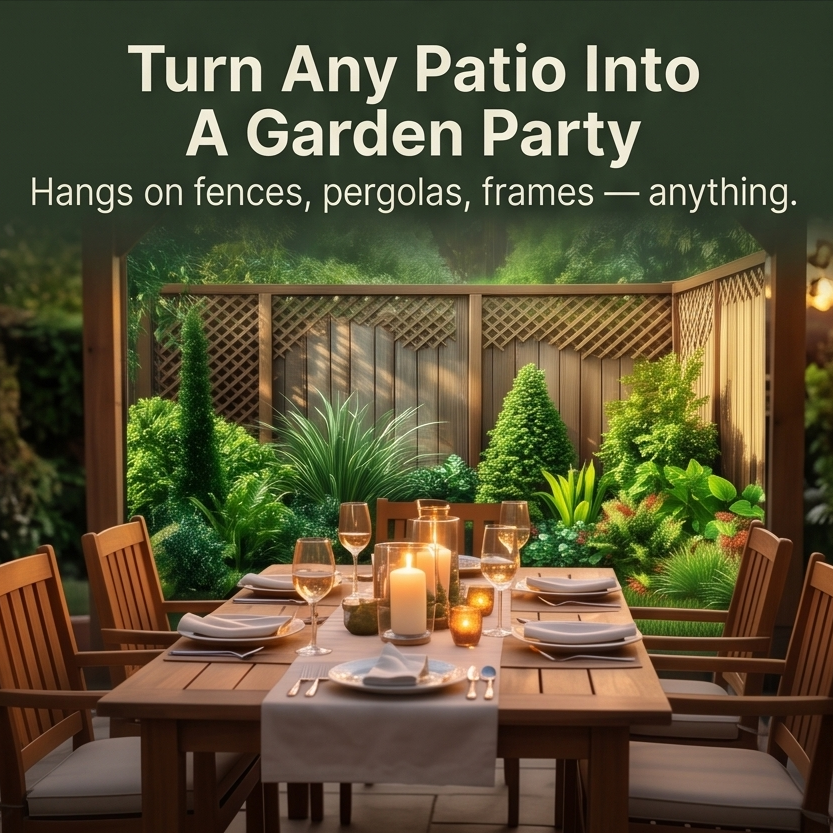 Garden Backdrop Banner Printed Greenery Scene Weather-Resistant Outdoor Wall Hanging with Reinforced Corners for Fence | Pergola and Patio
