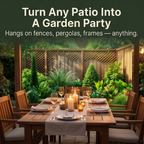 Garden Backdrop Banner Printed Greenery Scene Weather-Resistant Outdoor Wall Hanging with Reinforced Corners for Fence | Pergola and Patio