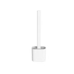 Silicone Toilet Brush with Holder Flexible Antibacterial Quick Drying Rust-Free Bathroom Cleaning Brush Set